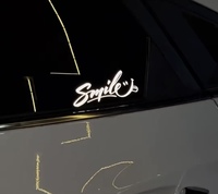 Pegatinas reflectantes impermeables resistentes a los rayos UV, logotipo troquelado, parachoques de vehículo, pegatina para parabrisas de coche