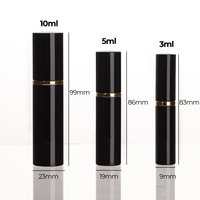 Flacon en verre transparent multi-capacités avec divers bouchons, rechargeable, pour cosmétiques de voyage, emballage vide pour parfum et huile, personnalisation disponible