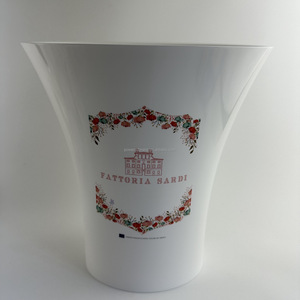 Logo baskılı 4L akrilik şeffaf plastik şampanya buz kovası - Product Image 3