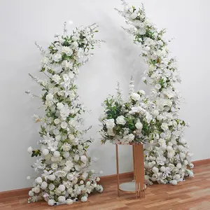 Decorative Flowers Artificial White Arch Flowers For Wedding Hotel Decoration Gate Flowers