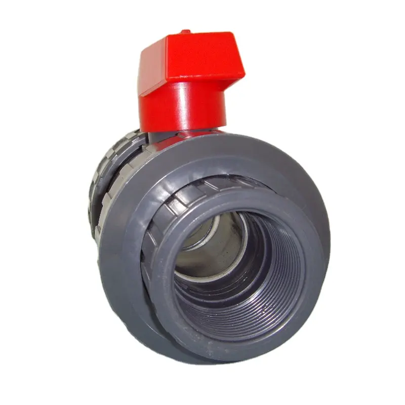 2020 New Red PP Compression Pipe Lateral Tee Brass Hose Fitting Vertical Check PVC Double Union Ball Valve