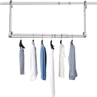 Séchoir à linge mural pliable en acier inoxydable pour balcon, gain de place, pour couettes, serviettes et vêtements