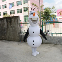 Costume de Mascotte en Peluche Olaf le Bonhomme de Neige Blanc Adorable pour Fêtes, Publicité et Événements Festifs