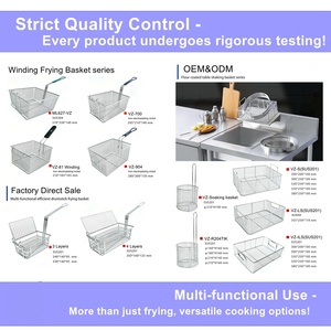 Heavy-Duty 304 thép không gỉ Lọc khoai tây chiên Giỏ-Pháp khoai tây chiên giỏ & không gỉ Chao lớn Chiên Lọc - Product Image 2