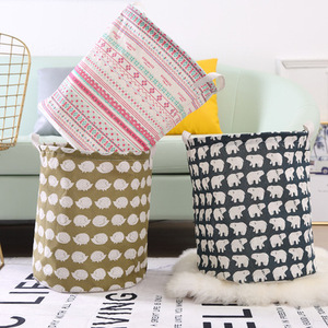 Wholesale Nordic Cotton Washable Durable Non Deformable Folding Laundry Storage Basket Storage Bags Storage Holders