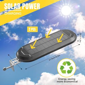 Solar Garden Sign <b>Lights</b> Outdoor 18 LED Post Board Fence Gutter <b>Light</b> Water-Resistant <b>Motion</b> <b>Sensor</b> Adjustable Rotate Mounting - Product Image 2