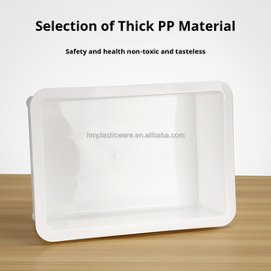 Tiêm đúc nhựa bột hộp Trắng <span class=keywords><strong>Polypropylene</strong></span> PP Stackable hình chữ nhật bánh pizza bột hộp với nắp cho bánh Nguồn cung cấp - Product Image 3