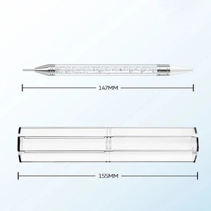 Dual-Head Metal Dotting Pen <b>Nail</b> Art Wax Drill Point Brush Rhinestone Picker Manicure Painting Detailing Tool Salon Handle - Product Image 3
