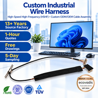 OEM ODM Kustom 40AWG 30 Pin eDP Kabel Koaksial Mikro Harness Perakitan Kabel Konektor I-PEX Dilindungi EMI Kabel Layar LCD Laptop