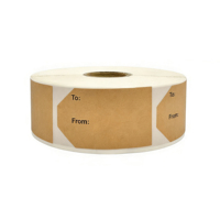 Maßgefertigte Rechteckige Kraftpapier-Klebeetiketten Braune Geschenkaufkleber für Festliche Verpackungen und Versiegelung