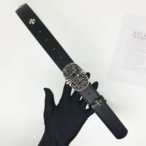 High Quality USA Mairun Men's Casual Formal Western Cowboy Cross Pin Alloy PU Leather Soft Belt Vintage Style 2-4cm Width - Product Image 2