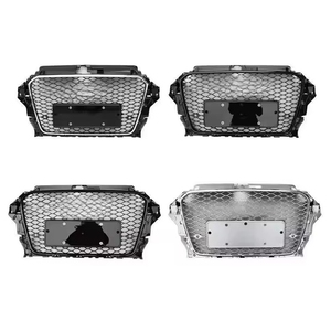 Rejilla de sintonización deportiva para coche, rejilla de parachoques delantero para <span class=keywords><strong>Audi</strong></span> A3, con placa de matrícula, S3, <span class=keywords><strong>Rs3</strong></span>, 2013, 2014, 2015 - Product Image 2