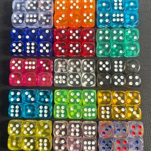 ลูกเต๋าอะคริลิกใสพิเศษขนาด 14 มม. สีสันสดใส มุมโค้งมน สำหรับเกม RPG บนโต๊ะ อุปกรณ์กีฬา ของเล่นเพื่อความบันเทิง และอุปกรณ์การสอน - Product Image 2
