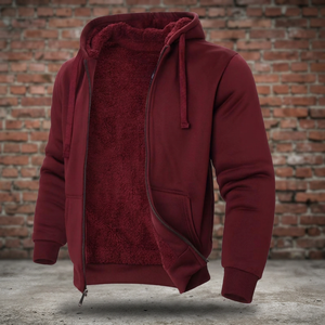Pull à capuche unisexe personnalisé en polaire avec fermeture éclair, décontracté, uni, ample, teint, broderie 3D, écologique, respirant, coupe-vent, 360 g/m² - Product Image 3