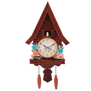 Cuckoo <b>Clock</b> Wall <b>Clock</b> <b>Mechanical</b> German Style Tower Design For Living Room Bedroom Decor - Product Image 3
