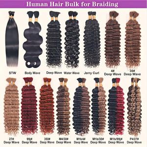 Extensiones de <span class=keywords><strong>Cabello</strong></span> Humano al por Mayor, Trenzas Rizadas Estilo Boho, <span class=keywords><strong>Cabello</strong></span> Humano Camboyano Virgen sin Trama, Ondulado Profundo al Agua - Product Image 5