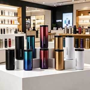 Gradient Electroplated Stainless Steel Travel Coffee <b>Mug</b> <b>Double</b> <b>Wall</b> Thermal Cup Custom Engraved Logo Corporate Promotional Gift - Product Image 1