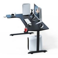 BEISIJIE coin moteur unique bureau d'ordinateur en option assis debout Table de bureau réglable en forme de L Table de jeu de bureau