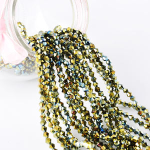 <span class=keywords><strong>Perline</strong></span> di Cristallo Decorative all'Ingrosso, <span class=keywords><strong>Perline</strong></span> in Zirconio a Forma di Bicono, Pietre di Cristallo Incorniciate - Product Image 6