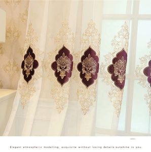Cortinas Transparentes Bordadas de Estilo Europeo, Alemán y Turco, Listas para Usar, Venta al por Mayor, para la Sala de Estar, de Lujo - Product Image 4