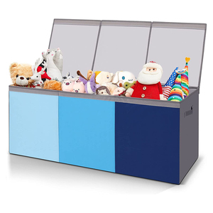 Ba Khoang đồ chơi lưu trữ Thùng đồ chơi lớn hộp ngực với có thể tháo rời nắp - Product Image 2