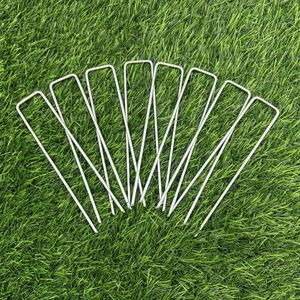 Clous galvanisés en U, agrafes de jardin robustes pour la fixation du gazon artificiel - Product Image 5