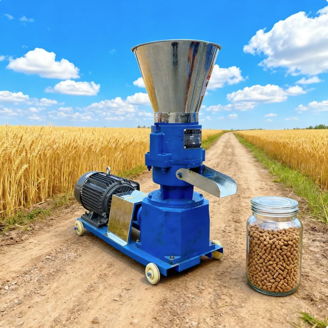 High Productivity 200-1000KG/H Mini Steel Feed Machine for Farm Use Animal Mill Livestock Feed Processing Pellet Production