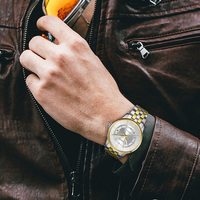 Montre mécanique pour homme personnalisée, style simple, luxe, acier inoxydable, minimaliste, automatique, prix