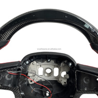 Volant personnalisé en fibre de carbone véritable avec LED pour Dodge Charger Challenger 2015+ Jeep Grand Cherokee Trackhawk SRT