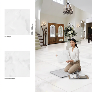 Dollcer Pearl Light 600x600mm Digital Glazed Porcelain Tiles Polished Marble Look Floor Design - Product Image 4