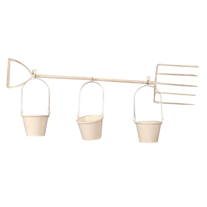 Porte-fleurs mural en <span class=keywords><strong>fer</strong></span> <span class=keywords><strong>forgé</strong></span> pour jardin, 3 seau, pour plantes, en forme de renard, livraison gratuite - Product Image 5