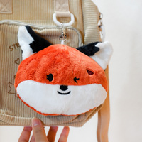 Jouet en peluche porte-clés avec sac écologique fermeture éclair renard peluche conception pliable sac à provisions sac d'épicerie personnalisé