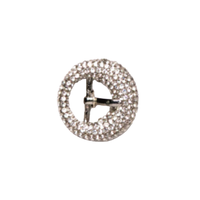 Personnalisé Métal Cristal Carré Strass Chaussures Boucle pour Femmes Pantoufle Sandale Cristal Pin Ceinture