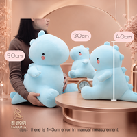 Boneka Dinosaurus Lucu 30CM, Mainan Boneka Lembut Isi Kapas PP, Hadiah Ulang Tahun, Mainan Hewan Bayi Custom, Grosir