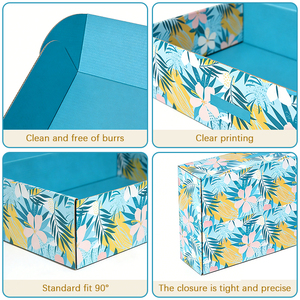 Custom Printed Eco-Friendly Reusable Biodegradable Tropical & Floral <b>Pattern</b> Corrugated Mailer Box Custom Logo Folding Design - Product Image 4