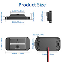 Chargeur de voiture USB 3 ports double PD et QC 3.0 avec voltmètre et interrupteur, prise de courant 90W pour voiture, bateau, bus, camping-car, camion