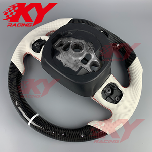 Volant de voiture en cuir véritable et fibre de carbone avec écran LED pour Dodge Scat Pack SRT/RT Challenger Durango Charger Hellcat - Product Image 3