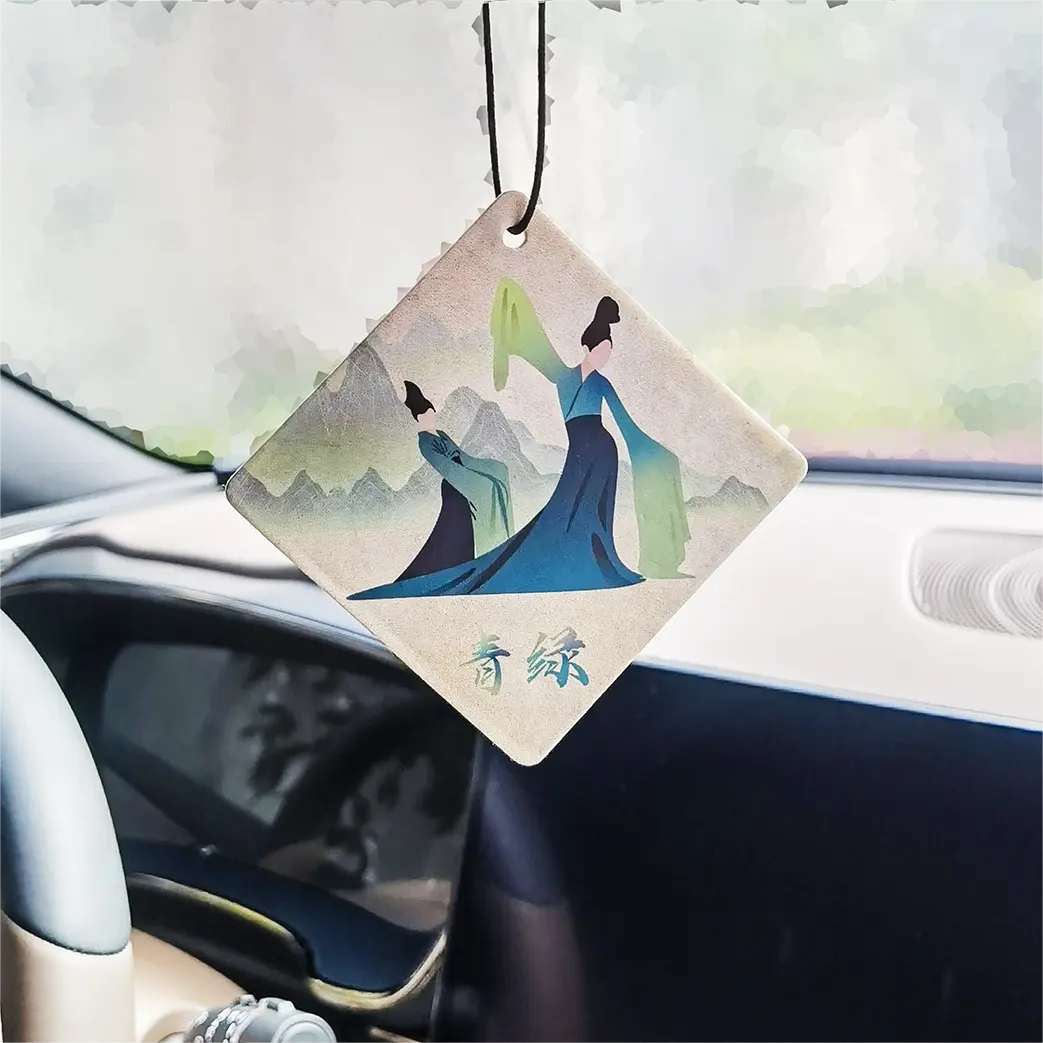 New Designs Chinese Supplier Car Air Freshener Hanging Paper With Colorful Pattern Car Air Freshener