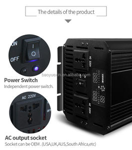 6000W hibrid güneş inverteri dönüştürücü saf sinüs dalga 12V 24V 220V 110V <span class=keywords><strong>UPS</strong></span> 1A araba 100A g 100A <span class=keywords><strong>40A</strong></span> 60A 50A klima - Product Image 2