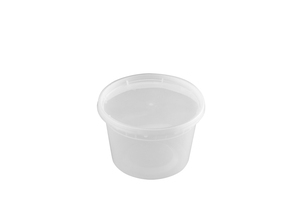 Leakproof Round Food <b>Containers</b> 8oz 16oz 32oz Airtight Lid Microwave Freezer Safe Deli Cups - Product Image 2