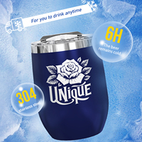 Thermos de voyage personnalisé en acier inoxydable écologique de 12 oz/350 ml, isolation thermique de 6 à 12 heures, design moderne, cadeaux promotionnels