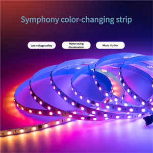 JZ5050 indirizzabile Ws2811 Smart Strip light 5050 60Led 24V Pixel programmabile <span class=keywords><strong>RGB</strong></span> nastro <span class=keywords><strong>Led</strong></span> flessibile per sala da gioco, DIY, Bar - Product Image 5