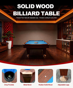 Mesa de Billar Profesional de Alta Calidad de 9FT de Madera Sólida con Paño de Velocidad para Snooker y Billar, Precio Mayorista - Product Image 2