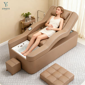 Poltrona da Salone per Lavaggio Capelli con Schienale Reclinabile, Lettino per Massaggio Thai ai Piedi e Pedicure, Letto Spa per Lavaggio Testa a Prezzo di Fabbrica - Product Image 1