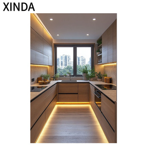 Muebles de Cocina Modernos de Lujo, Modulares, Económicos, con Puertas Estilo Shaker, Listos para Armar, para <span class=keywords><strong>Apartamentos</strong></span>, Venta al Por Mayor - Product Image 6