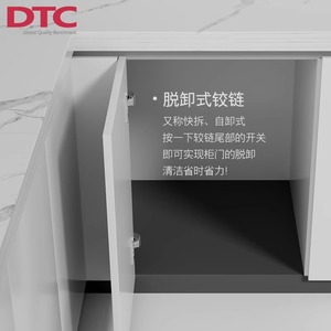 บานพับเฟอร์นิเจอร์ DTC 110 องศา ปิดแบบนุ่มนวล แบบฝังเต็ม สำหรับบานตู้ - Product Image 2