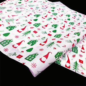 Fond blanc bleu-vert neige <span class=keywords><strong>maison</strong></span> Saint vieil homme étincelle copie papier personnalisé vacances éléments emballage cadeau papiers sorbet - Product Image 3