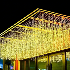 Guirnalda de Luces LED de Hielo Cristalino para Decoración de Exteriores, Techos, Aleros, Calles, Jardines e Iluminación de Paisajes Invernales - Product Image 1