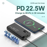 Batterie externe portable haute capacité personnalisée 20000 mAh pour téléphones mobiles, chargeur numérique pour écran d'appareil électronique, compatible iPhone