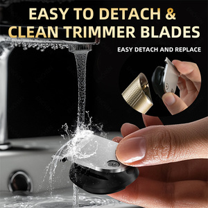 גוזם אלחוטי זקן עבור גברים נטענים עם כלי גרידת גוף סוללה מסוג C עם להב - Product Image 6